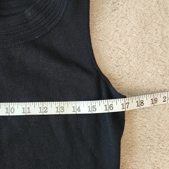 St. John black knit sleeveless dress 2 - Picture 4 of 10